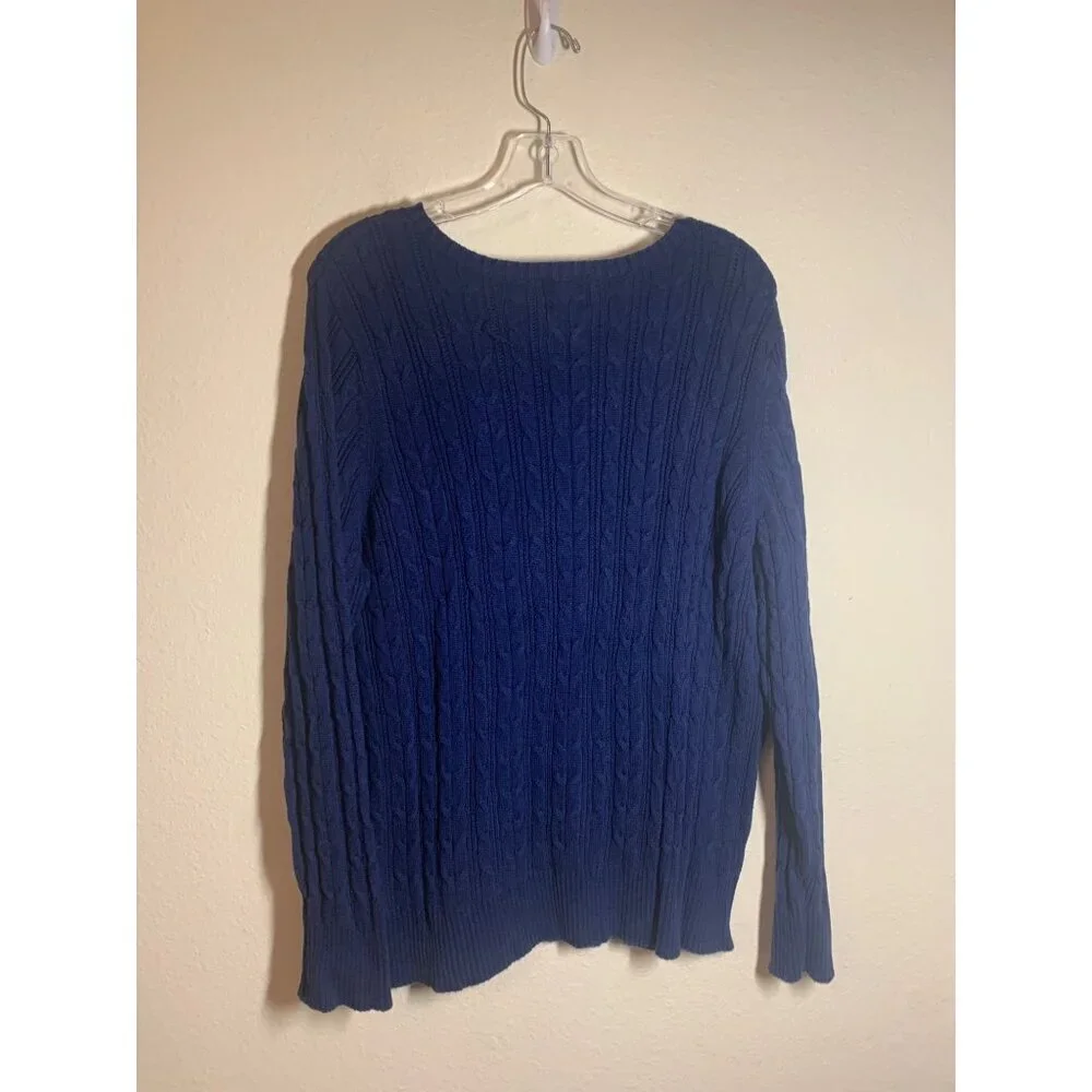 St. Johns Bay Knit Sweater Size 1X Women's Winter Cozy Preppy Casual P10